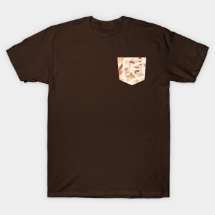 Pocket - Terracota Desert Brushstrokes T-Shirt